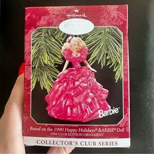 1998 Hallmark Keepsake Collector’s Club Barbie Ornament based on the 1990 Happ